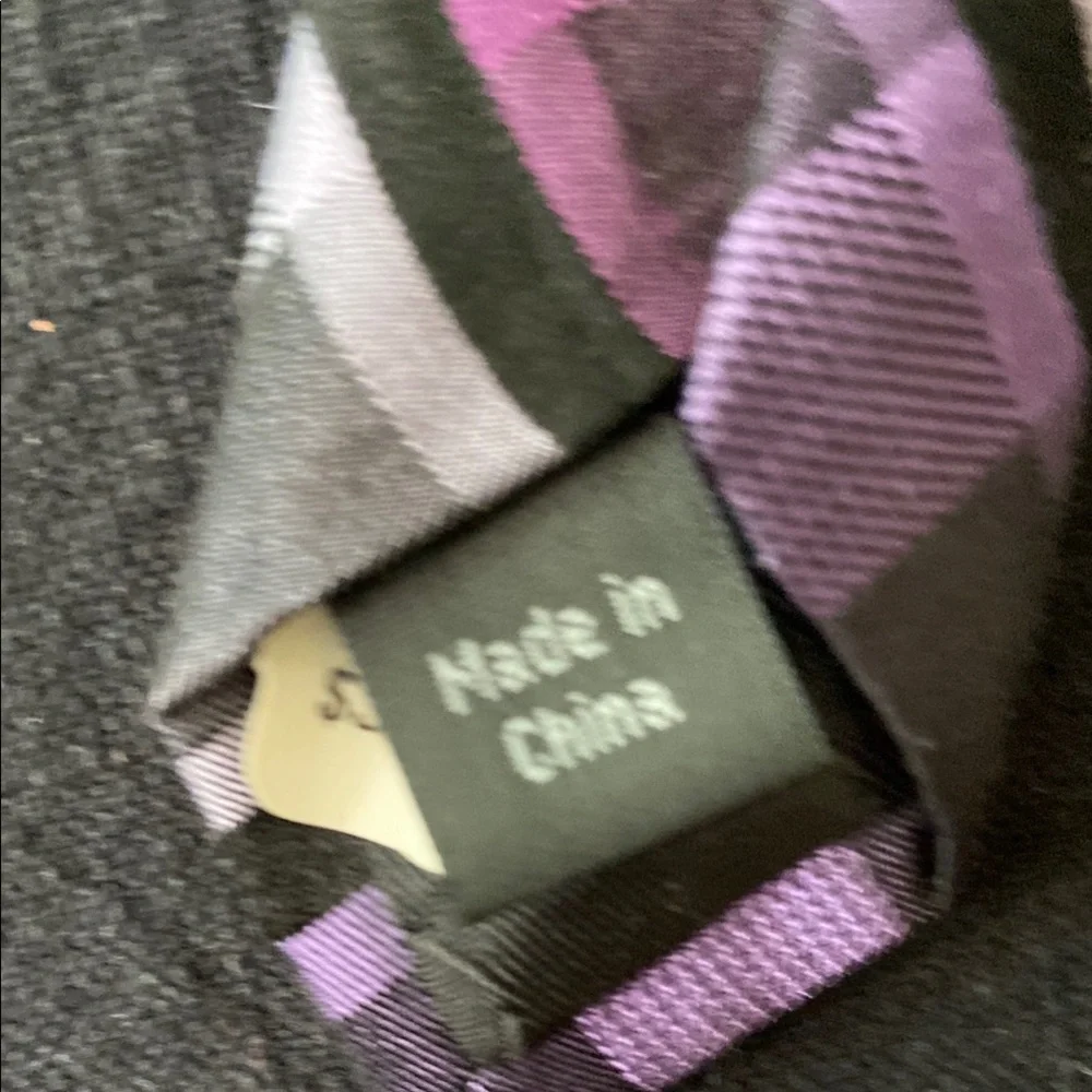 Perry Ellis Classic Purple and Gray Tie